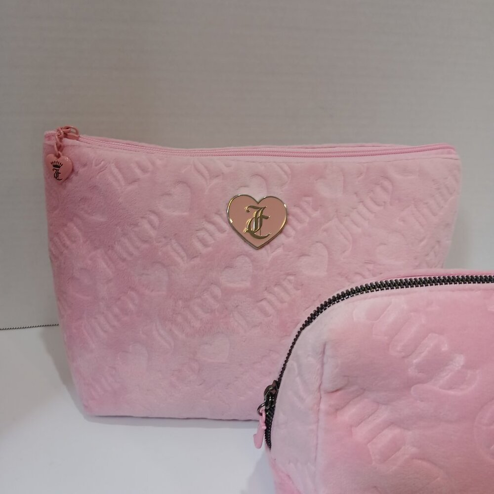 Juicy Couture - Set ot 2 Light Pink Velour Makeup Bags - Picture 6 of 11